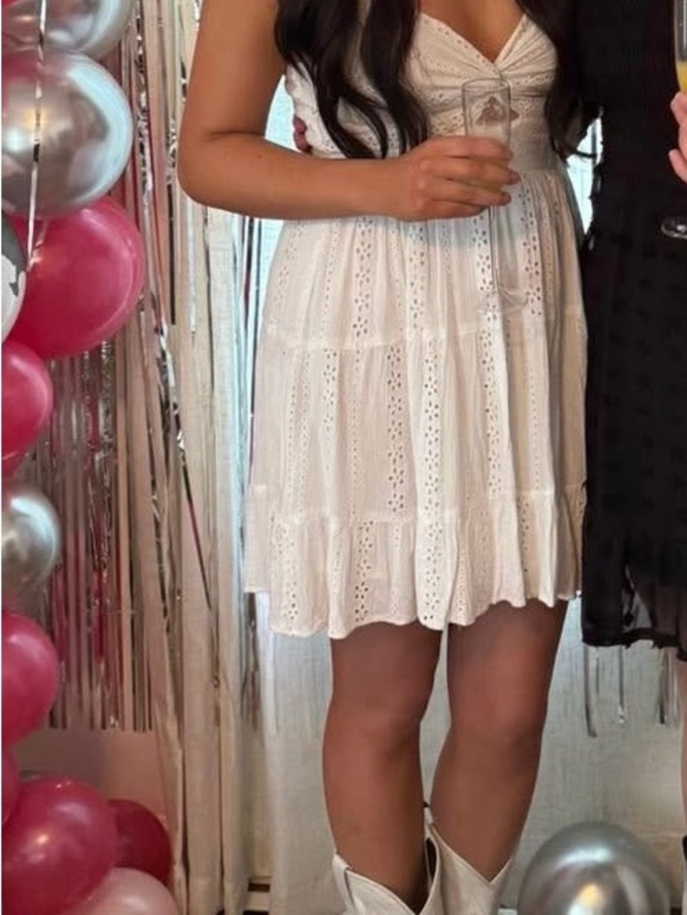 White mini dress